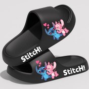Resim Stitch & Angel Karikatür EVA Flip-Flops - Yumuşak Tabanlık, Dayanıklı Taban, Yıkanabilir, Sıcak Hava İçin Tüm Mevsim Rahat Sandaletler | Eğlenceli Tasarım | EVA Flip Flops, Ev Terlikleri, Çift Sandaletler, Unisex Sandaletler 