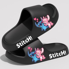 Resim Stitch & Angel Karikatür EVA Flip-Flops - Yumuşak Tabanlık, Dayanıklı Taban, Yıkanabilir, Sıcak Hava İçin Tüm Mevsim Rahat Sandaletler | Eğlenceli Tasarım | EVA Flip Flops, Ev Terlikleri, Çift Sandaletler, Unisex Sandaletler 