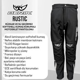 Resim Berik Rustic Soft Shell Korumalı Moturcu Pantolonu 