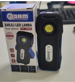 Resim Şarjlı Mıknatıslı Kampçı Lambası -kamp Tamirci Lambası Feneri Işı Siyah 