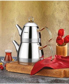 Resim Kahramanlar Kah 1038-g Çaydanlık Takımı Roma Mega Boy Gold 