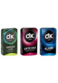Resim Okey Prezervatif Kondom Klasik - Gerçek Uyum - Çifte Haz 3 X 10'lu 