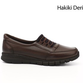 Resim GÖNDERİ(R) Kadın Kahverengi Dolgu Taban Hakiki Deri Ayakkabı 
