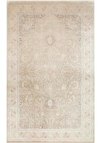 Resim Eko Halı Babıl Bbl 02 Beige Yumuşak Dokulu Vintage Esintilere Sahip Over-dyed Sık Dokuma Salon Halısı 