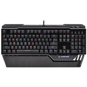 Resim Rampage KB-RX92 COMMANDER Full RGB Ledli Usb 2*USB Hub US Layout Multimedya Gaming Q Klavye 