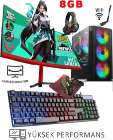 Resim DMC N131x( PUBG,GTA 5) I5-3470 16GB RAM 500GB HDD 256GB SSD,RX580 8GB 24" Oyuncu Masaüstü Bilgisayar 