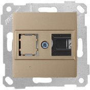 Resim RİTA A.ALTIN MEK+TUŞ 1RJ45 (KONNEKTÖRSÜZ)DATA PRİZİ MUTLUSAN 