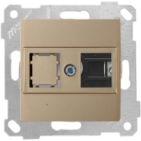 Resim RİTA A.ALTIN MEK+TUŞ 1RJ45 (KONNEKTÖRSÜZ)DATA PRİZİ MUTLUSAN 