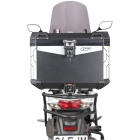 Resim GP Kompozit Universal 57 lt Alüminyum Motosiklet Çantası Gri 