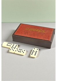 Resim Lüks Deri Kutulu Premium Domino Seti 28 Parça Spinner Lı Çift 6 Taş 2-4 Oyuncu Yeni Yıl Hediyesi 