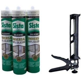 Resim Beyaz Silikon 280 Ml 3'lü Set Ve Plastik Silikon Tabanca 