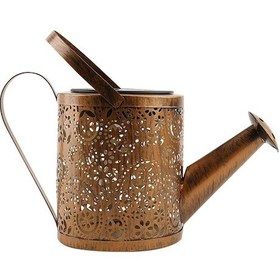 Resim Güneş Enerjili 36 Led Isı Beyazı Işık Kontrollü Çelik Su Kettlesi, 600mah Şarj Edilebilir Pil, Bahçe Dekorasyon Işığı Kanca Yok Diğer Diğer 