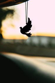 Resim mufamet Metal Kuş Motifli Dikiz Aynası Süsü Oto Aksesuar Araba Süsü 