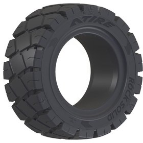 Resim ATİRE Atire 2.50-15 Segmanlı Premium Plus Rock Solid Siyah Dolgu Forklift Lastiği 