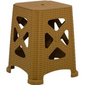 Resim Mandella Sağlam Plastik Elit Rattan Büyük Tabure (6 Adet) Teak 