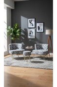Resim AY CONCEPT Elegance 2'li Çay Seti Berjer Ve Puf Takımı 