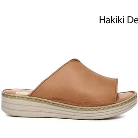 Resim Gönderi R Taba Dolgu Topuk Hakiki Deri Comfort Terlik Taba 