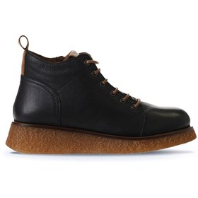 Resim Bueno Shoes Siyah Deri Kadın Düz Bot 01wv5204 