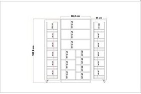 Resim ZEYTUN Beyaz Çok Amaçlı 165 Derece Açılabilir 2 Kapaklı Kiler Mutfak Dolabı 