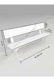 Resim deryawood Raweyn Masif Ağaç Arkalıklı Bank X Ayak-ceviz-120cm 