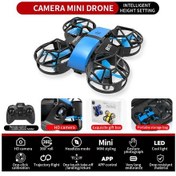 Resim Dowellin D12 Drone Mini Uzaktan Kumanda Uçak Yeni Çocuk Oyuncak Hd Çift D12-wf-blue 