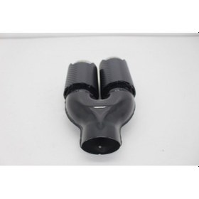 Resim Akrapoviç Çiftli Karbon Egzoz Ucu FR 2x76 Parlak Sağ 