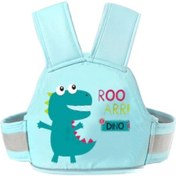 Resim Çocuk Emniyet Kemeri Karikatür Çocuk Motosikleti Emniyet Kemeri Ayarlanabilir Blue Dinosaur A 