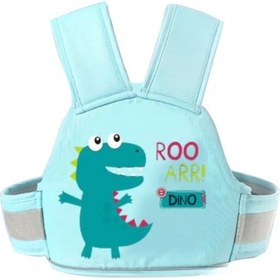 Resim Çocuk Emniyet Kemeri Karikatür Çocuk Motosikleti Emniyet Kemeri Ayarlanabilir Blue Dinosaur A 