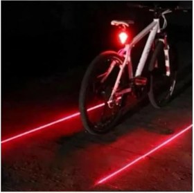 Resim Lazer Şeritli 7 Fonksiyon 5 Ledli Stop Bisiklet Lamba 