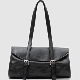 Resim Calvino Vintage Baget Çanta Siyah Siyah 