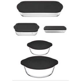 Resim PremiumPort Şık Antrasit-Gri Borcam 5 Parça Çeyiz Seti, Dayanıklı ve Kullanışlı 