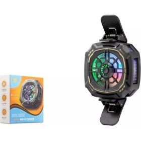 Resim Hadron HDX4381 Telefon Buz Soğutucu Fan Mıknatıs ve Klips Rgb Siyah 