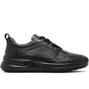 Resim Derimod Erkek Siyah Bağcıklı Kalın Tabanlı Deri Casual Sneaker,Kışlık Spor Ayakkabı 25WFD641014 