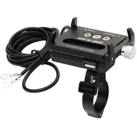 Resim Motosiklet Araba Dağ Bisikleti İçin Usb Şarjlı Cep Telefonu Tutucu İle Motosiklet Telefon Tutucu 