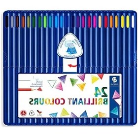 Resim Ergonomik Üçgen Kuru Boya Kalemi - 24'lü Set 103 Ivory 