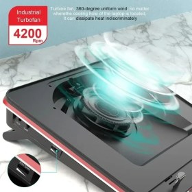 Resim Iets GT500 Güçlü Turbo Fanlı Dizüstü Bilgisayar Soğutucu (4200 Rpm) 