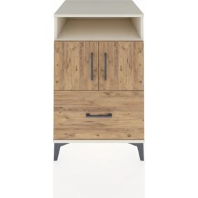 Resim Kronos Komodin 2 Raflı Tek Çekmeceli 2 Kapaklı 60X59X96 Aytaşı-Çam 