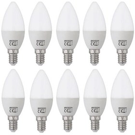 Resim 10 Adet 5w Buji Led Ampul Beyaz Işık E14 Ampul Avize Ampul 