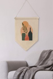 Resim Oturma Odası Duvar Dekoru, Pinterest Oda Dekoru, Boho Kanvas Flama Askılı Duvar Örtüsü NO:473 - Renkli - 18 / 30 x 40 