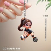 Resim 2D Düz - 1 adet Sevimli Voleybol Anahtarlık - Tülbentli Eğlenceli Karikatür Akrilik Şıkana, Sırt Çantaları, Telefonlar, Arabalar ve Ev Dekoru için İdeal - Mükemmel Doğum Günü veya Tatil Hediyesi 