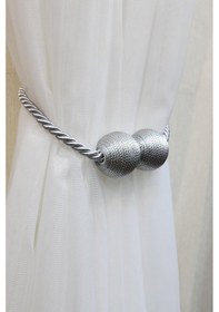 Resim Mıknatıslı Perde Bağcık Braçol Gri Renk 