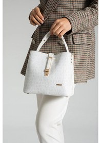Resim Just Polo Kadın Günlük Kullanıma Uygun Şık El Ve Omuz Çantası Shoulder Bag Beyaz 