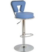 Resim Bürocci 9540S0119 Virago Bar Sandalyesi Mavi Deri Mavi 