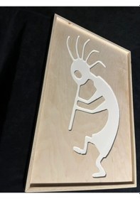 Resim Cıgıl Wood Kokopellı Ahşap Bohem Tablo 