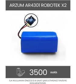 Resim Roborge Arzum AR4301 Robotek X2 Robot Süpürge Uyumlu 3500 mAh Batarya - Muadil Ürün 