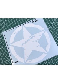 Resim Deeb Army Yamaha Nmax Yıldız Sticker Etiket Mat Beyaz 2 Adet 