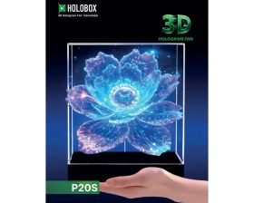 Resim Holobox P20 Slim 3D Kabinli Hologram Fan 