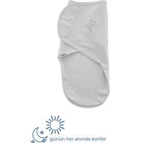Resim Babyjem İnterlok Pamuklu Bebek Kundak Gri 
