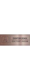 Resim Mayeka Doktor Odası Isimlik Bronz Metal Kapı Isimliği Levhası Yönlendirme Tabelası 