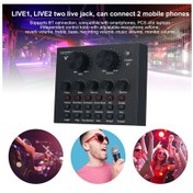 Resim Vkemall Usb Dışarıdaki Ses Kartı, Canlı Yayın İçin 6 Ses Modu Ve 12 Stüdyo Efekti, V8 Çok Fonksiyonlu Alüminyum Ses Kartı 